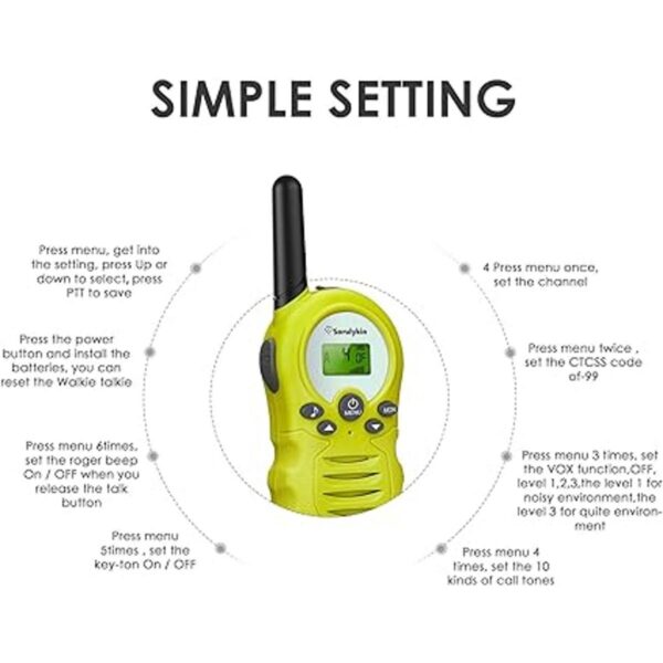 Sorulykin Walkie Talkies para niños 22 canales de hasta_4