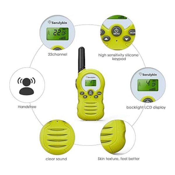 Sorulykin Walkie Talkies para niños 22 canales de hasta_2