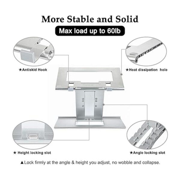 Soporte portátil plegable y ajustable de aluminio para_3