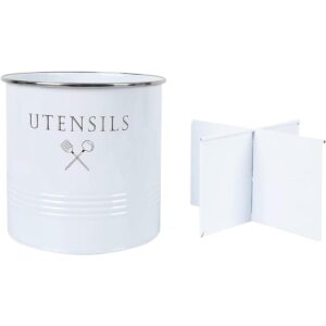 Soporte para utensilios de cocina extra grande con divisor