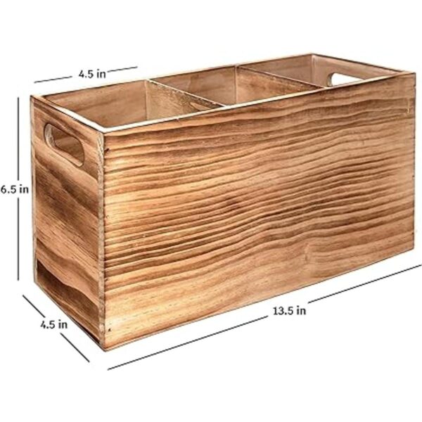 Soporte para utensilios en madera rústica para decoración