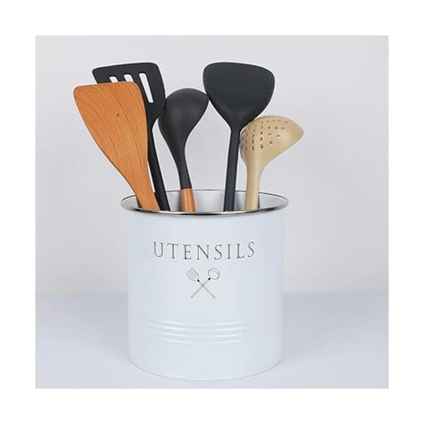 Soporte para utensilios de cocina extra grande con divisor