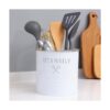 Soporte para utensilios de cocina extra grande con divisor