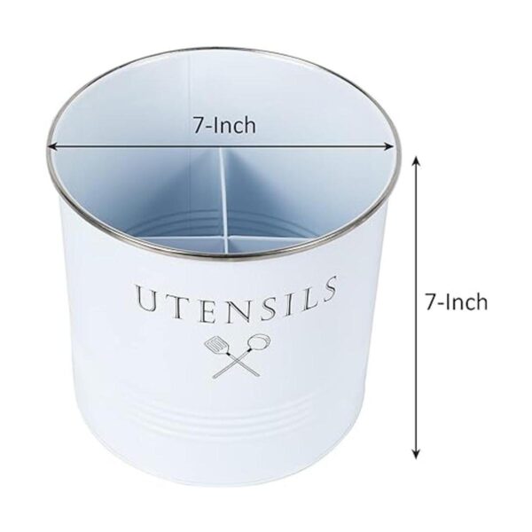Soporte para utensilios de cocina extra grande con divisor