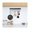 Soporte para utensilios riel de cocina con 10 ganchos