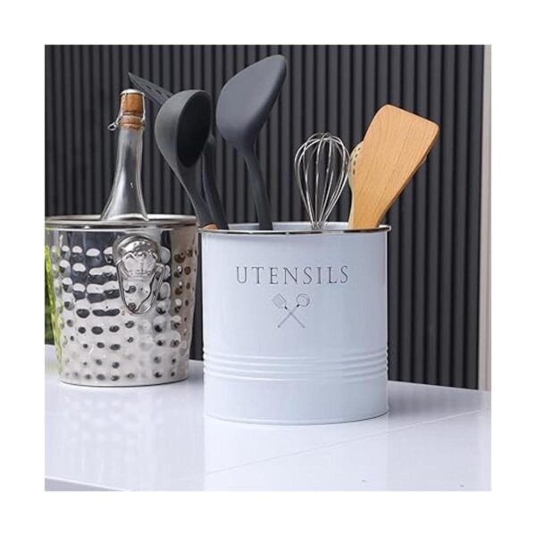 Soporte para utensilios de cocina extra grande con divisor