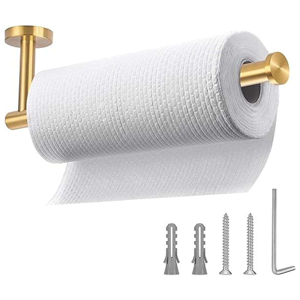 Soporte para toallas de papel dorado cepillado estante de