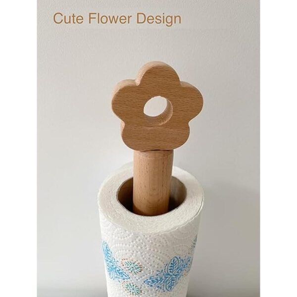 Soporte para toallas de papel organizador de madera para