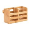 Soporte para utensilios de bambú para escurridor de_6