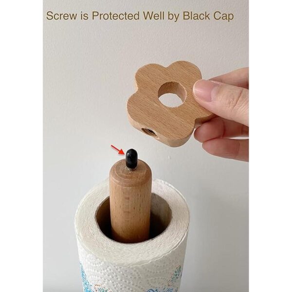 Soporte para toallas de papel organizador de madera para