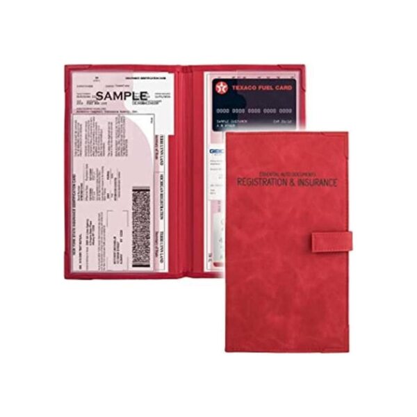 Soporte para tarjetas de registro y seguro de automóvil