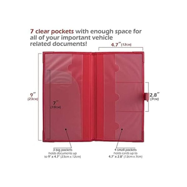 Soporte para tarjetas de registro y seguro de automóvil