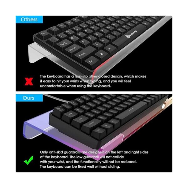 Soporte para teclado de computadora inclinado acrílico RGB_2