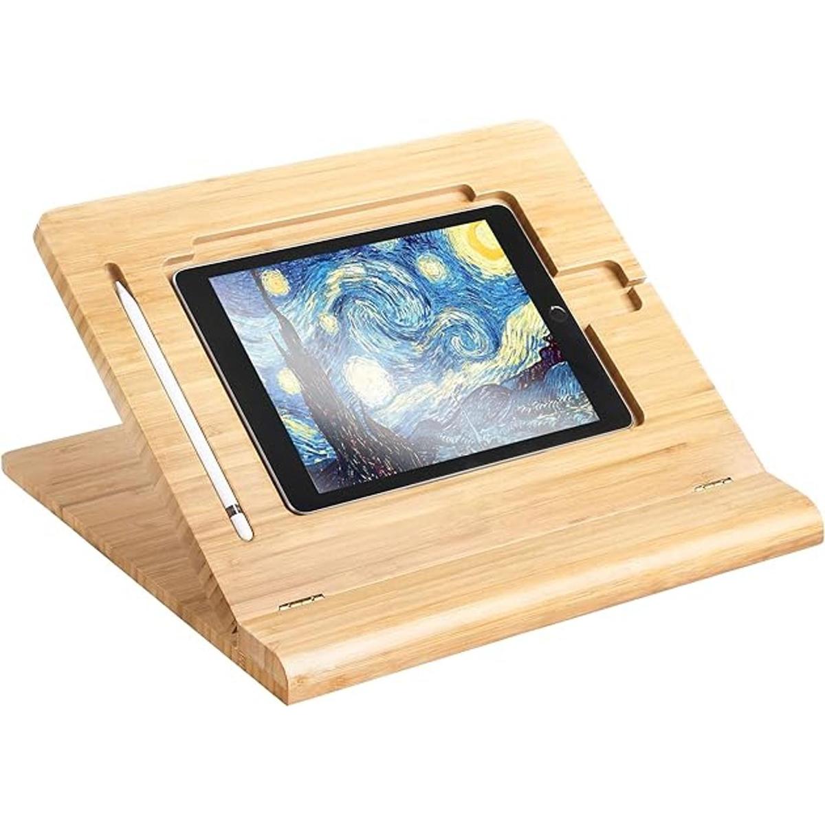 Soporte para tablet ajustable plegable organizador de