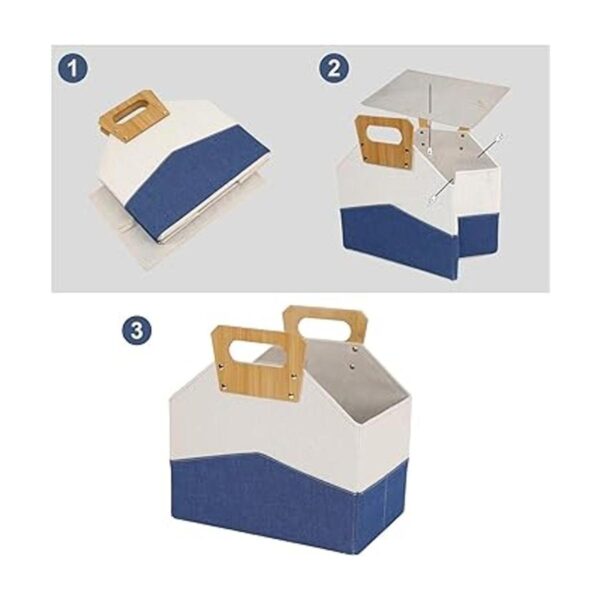 Soporte para revistas cesta de almacenamiento plegable_3