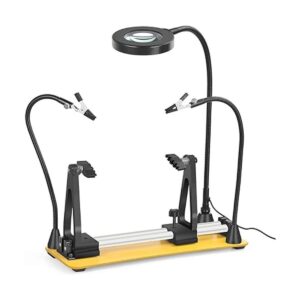 Soporte para placa de circuito ajustable de 360 con lupa_1
