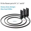 Soporte para plantas de 5.9 in montado en la pared 6