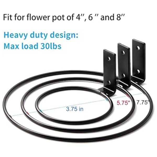 Soporte para plantas de 5.9 in montado en la pared 6
