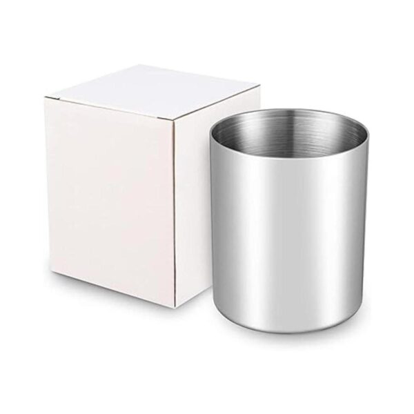 Soporte para lápices de escritorio de acero inoxidable