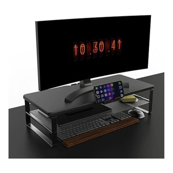 Soporte para monitor con cajón elevador de 2 niveles con