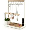 Soporte para joyería organizador de anillos de madera_1