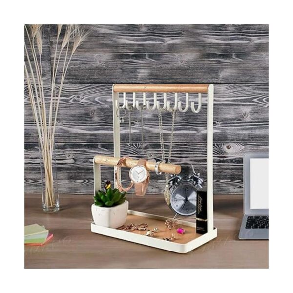 Soporte para joyería organizador de anillos de madera_4