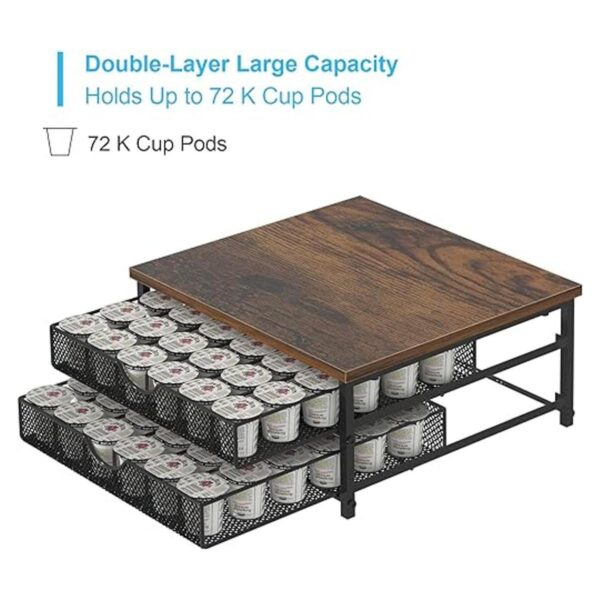 Soporte para cápsulas de café para mostrador cajón de