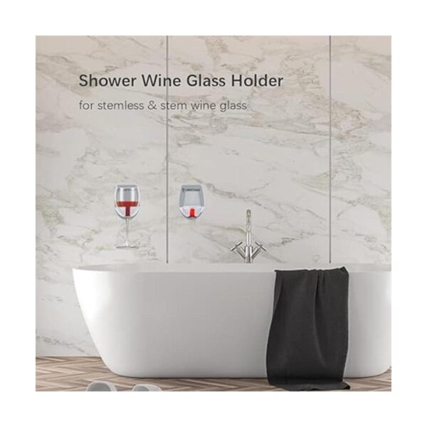 Soporte para copas de vino de ducha paquete de 2_2