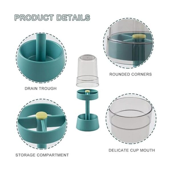 Soporte para cepillo de dientes con tapascubierta para