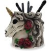 Soporte para brochas de maquillaje gótico con busto de_1
