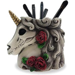 Soporte para brochas de maquillaje gótico con busto de_1
