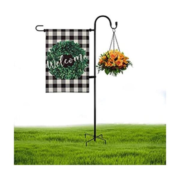 Soporte para bandera de jardín y ganchos de pastor 48