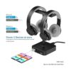 Soporte doble para auriculares con cargador USB KAFRI para_2