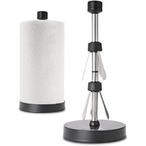 Soporte de toalla de papel negro de acero inoxidable_1