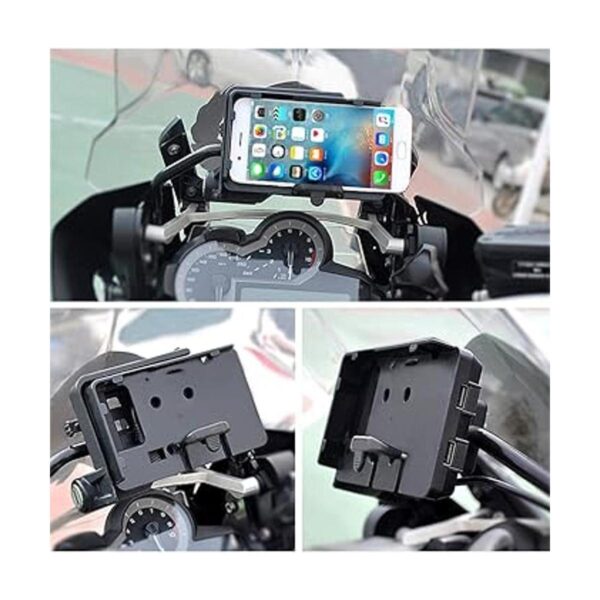 Soporte de teléfono de motocicleta con cargador USB_2