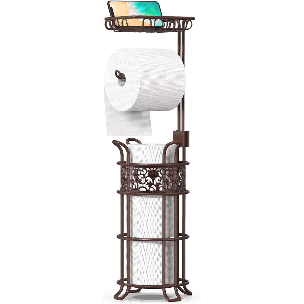Soporte de papel higiénico mejorado para baño capacidad