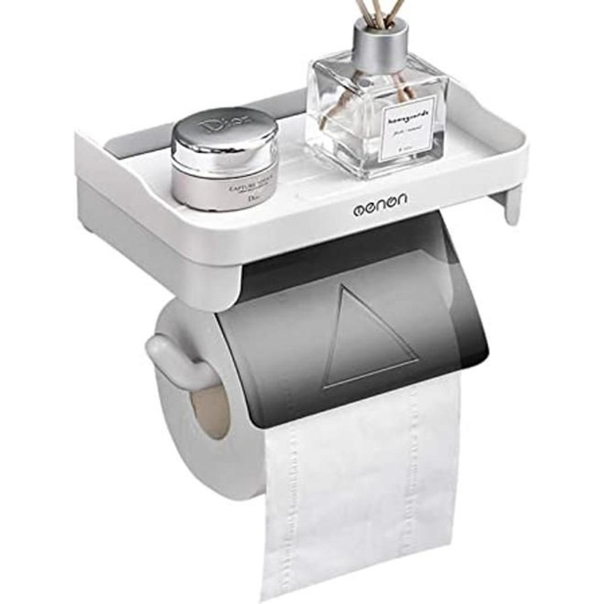 Soporte de papel higiénico con estante soporte