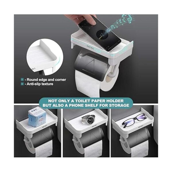 Soporte de papel higiénico con estante soporte_3