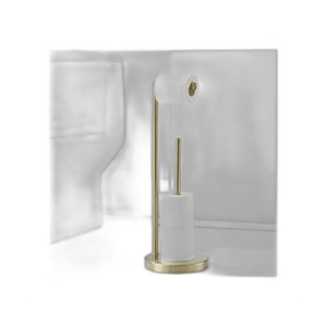 Soporte de papel higiénico con reserva dorado cepillado