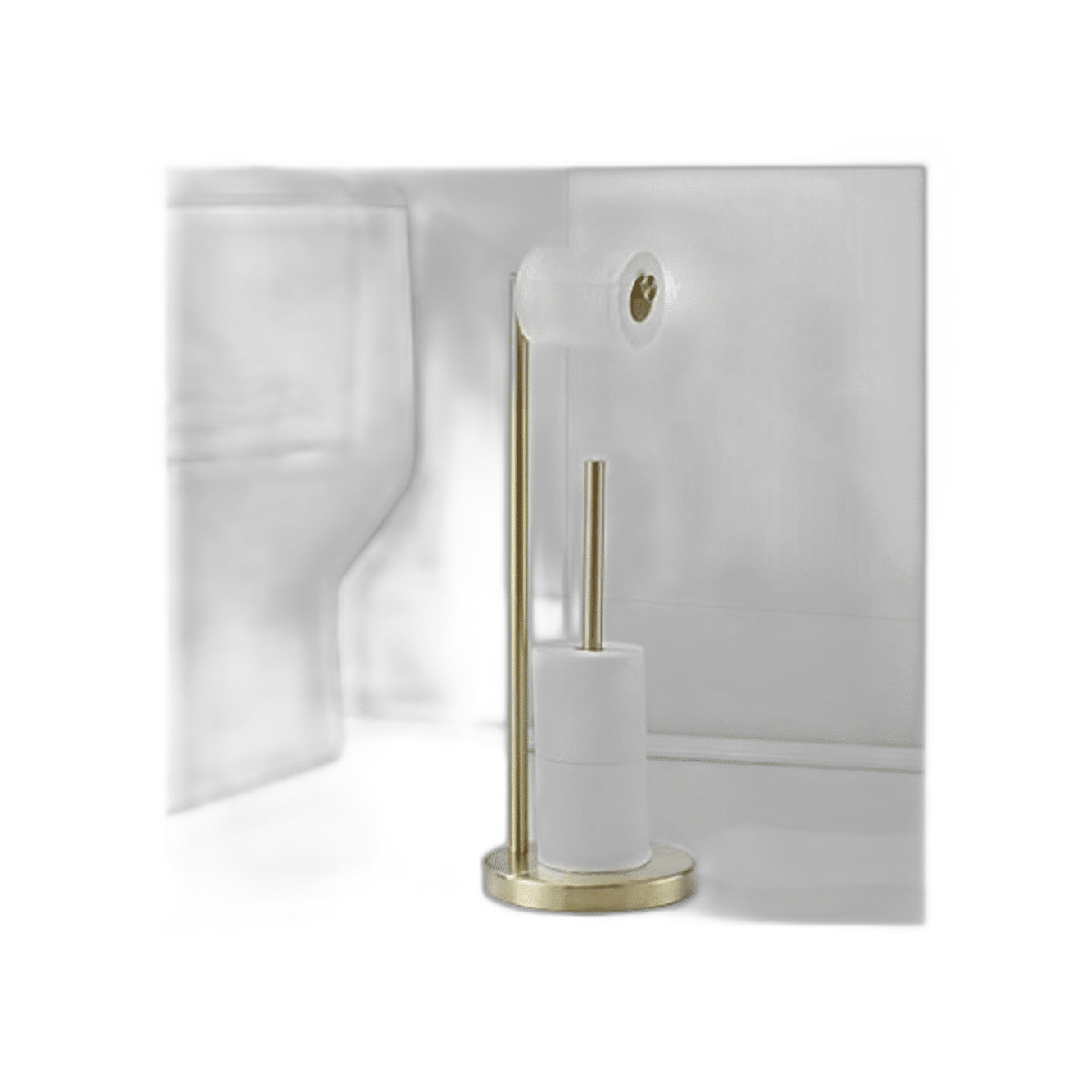 Soporte de papel higiénico con reserva dorado cepillado