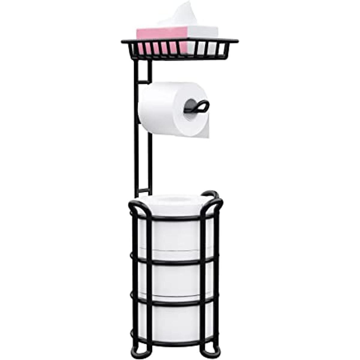 Soporte de papel higiénico con estante estante de