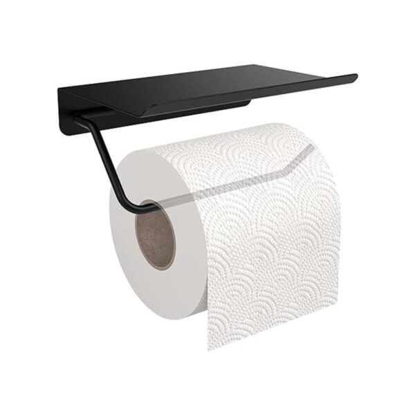 Soporte de papel higiénico con estante para teléfono