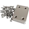 Soporte de metal plano y recto de 2.4 x 1.5 pulgadas
