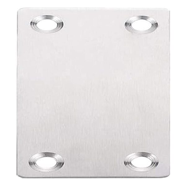 Soporte de metal plano y recto de 2.4 x 1.5 pulgadas