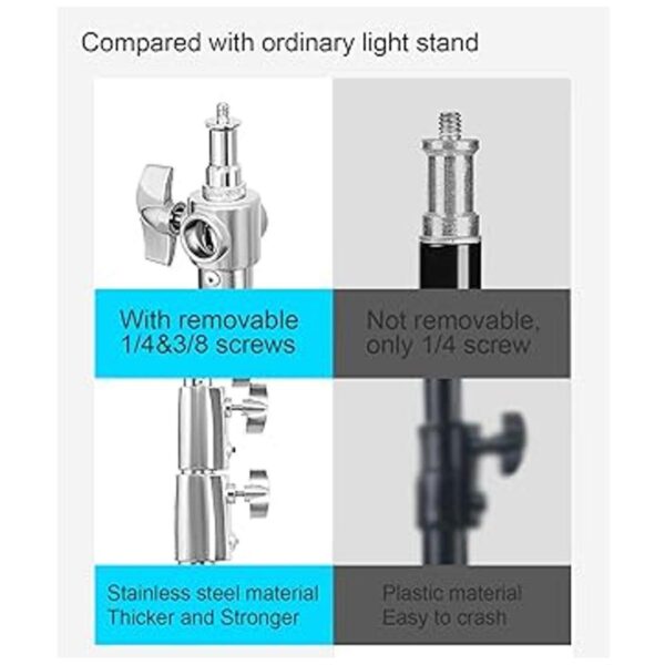 Soporte de luz resistente de 9.2 ft de acero inoxidable_5
