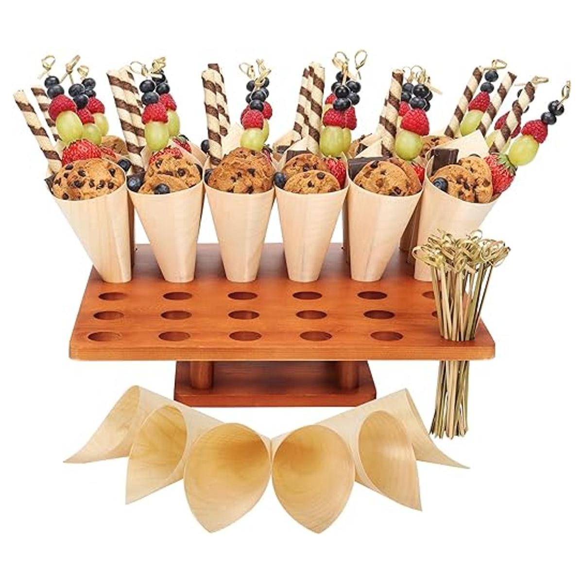 Soporte de madera para cono de helado 13 pulgadas de