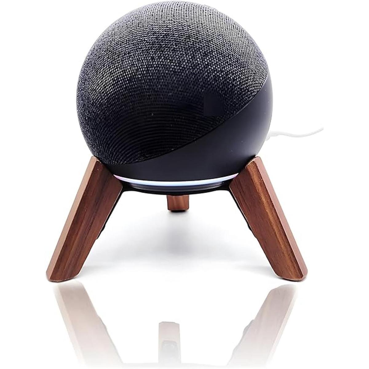 Soporte de madera real para Echo Dot 4 generación5