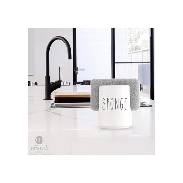 Soporte de esponja para fregadero de cocina con esponja