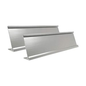 Soporte de escritorio para placa de nombre Plateado_1