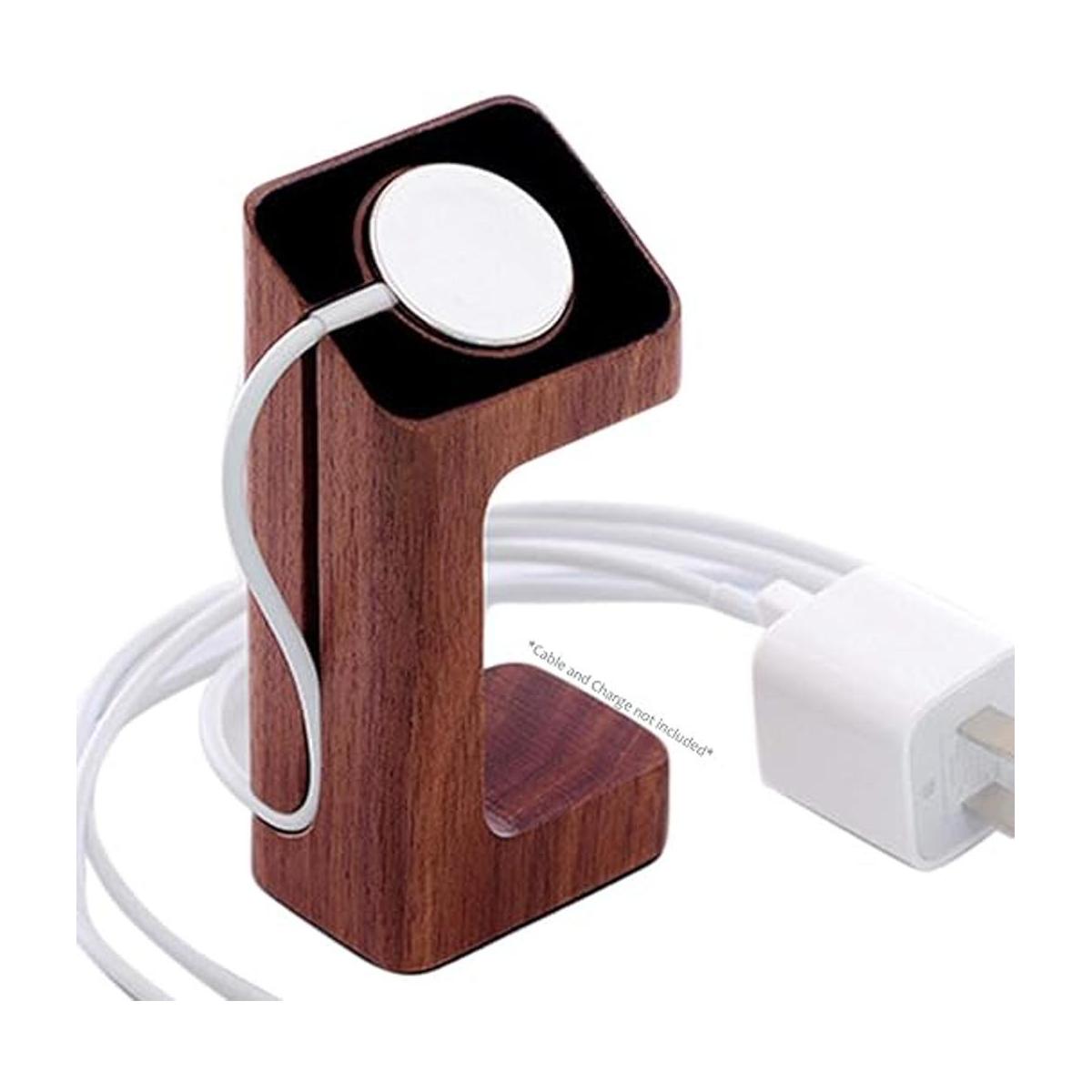 Soporte de carga de madera compatible con Apple Watch SE